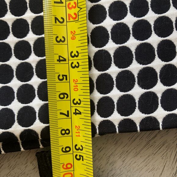 Max Edition Classic Black‎ And White Polka Dot Long Line Coat Jacket | Size 4 - Picture 14 of 15